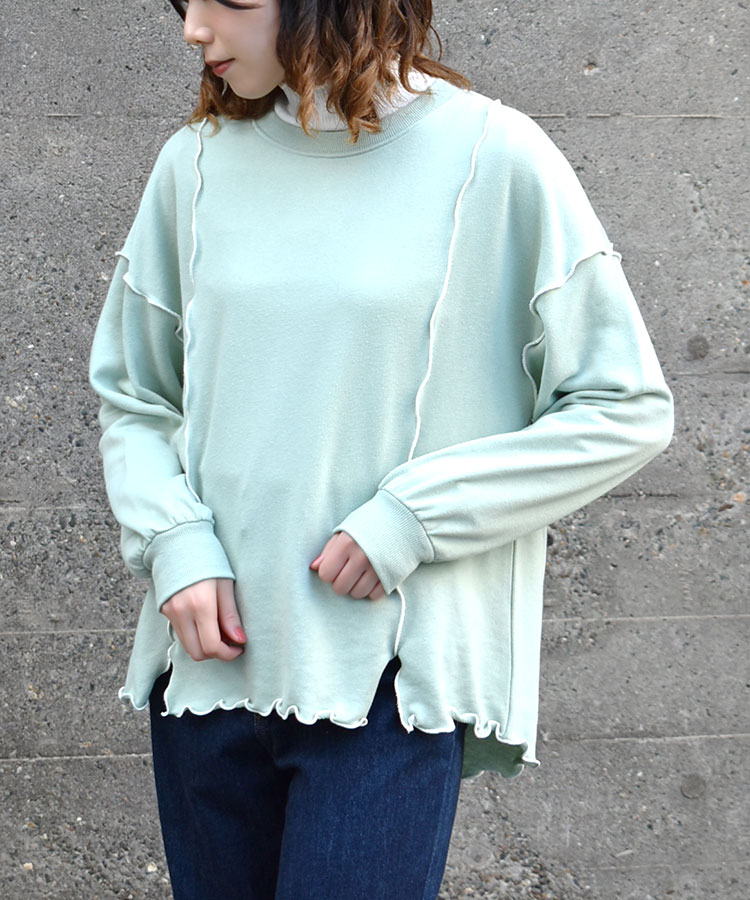 配色メロープルオーバー