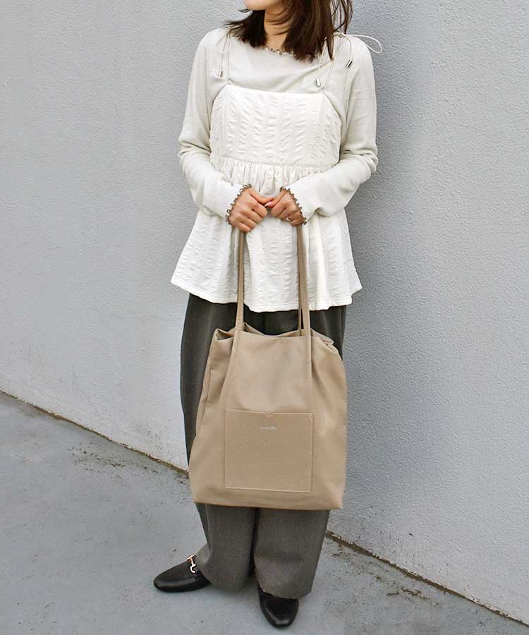 両あおりA4ポケットトート