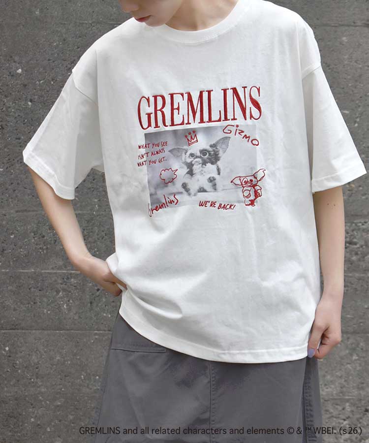 グレムリンフォト刺繍プリントTシャツ