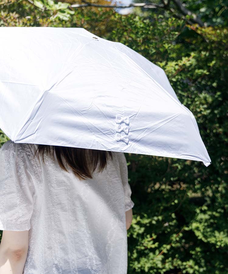 トリプルリボン晴雨兼用折りたたみ傘