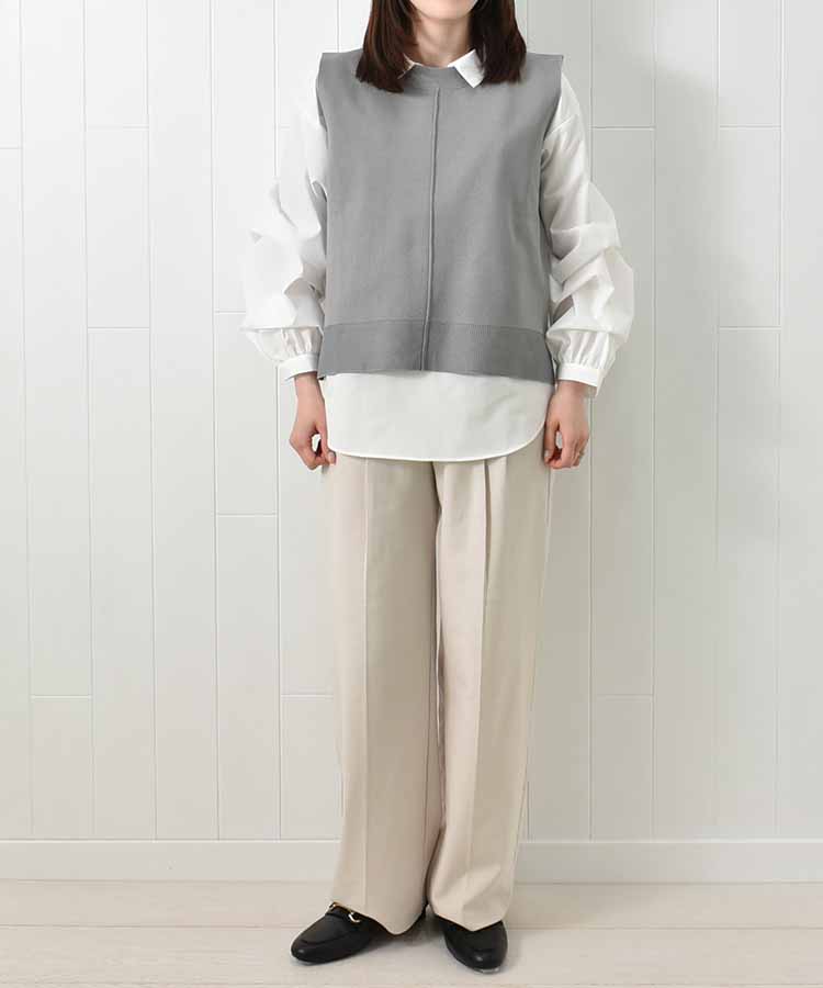 ニット付きブラウス