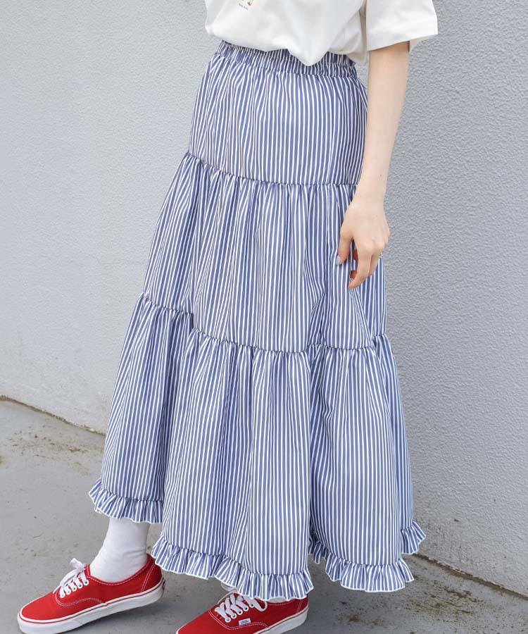 ≪SALE≫フリルティアードスカート