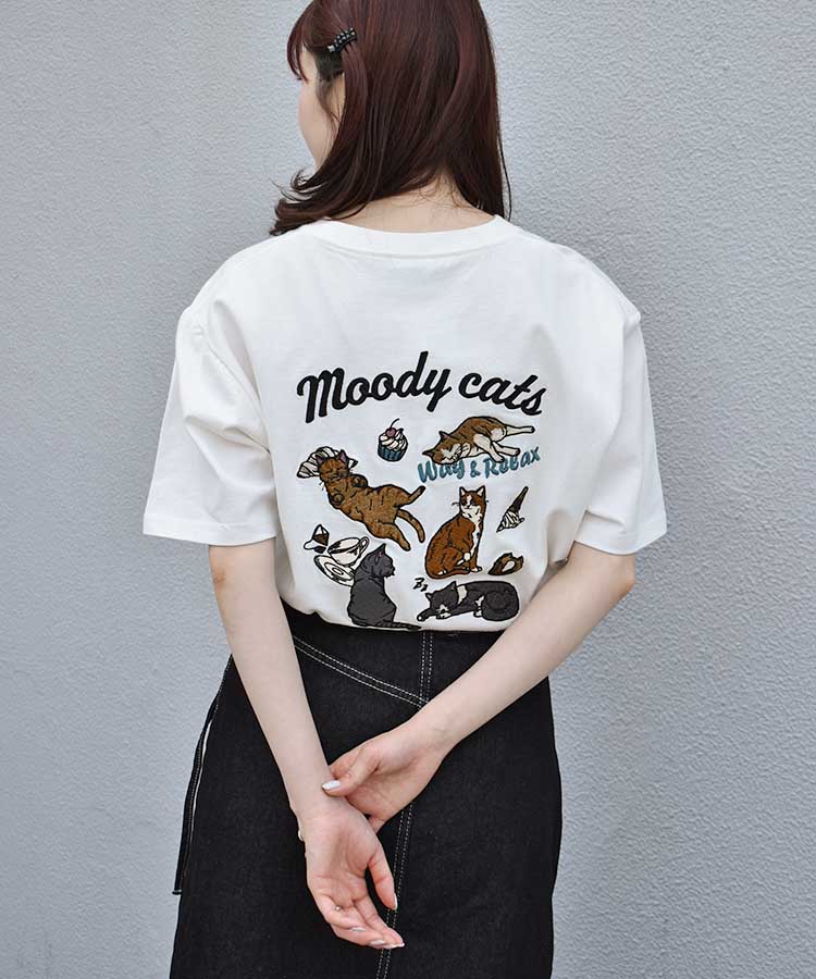 のんびりcat刺繍Tシャツ | Bleu Bleuet（ブルーブルーエ）公式通販