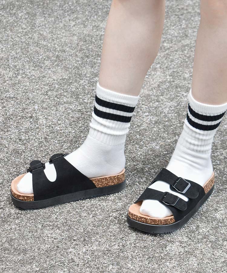 2ベルト厚底サンダル