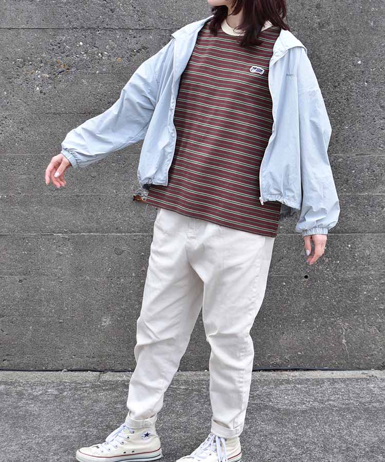 Bouncy.ワッペン付ボーダーTシャツNO2