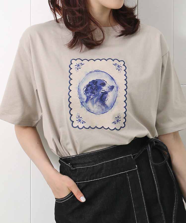 le petaleヴィンテージdogTシャツ
