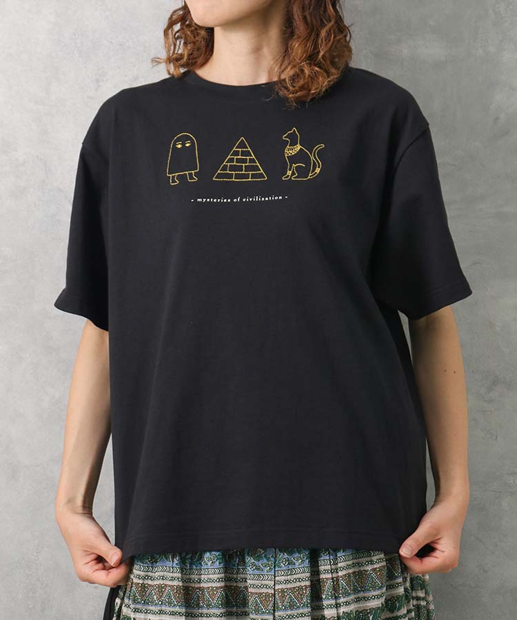 古代刺繍Tシャツ