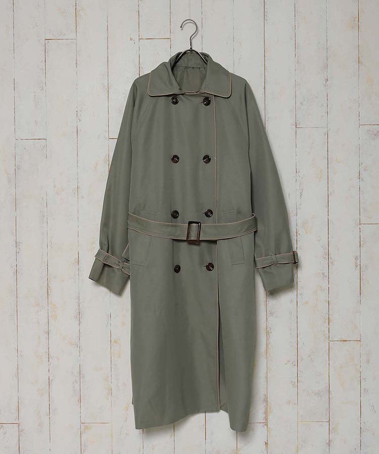≪SALE≫エステルツイルパイピングトレンチコート