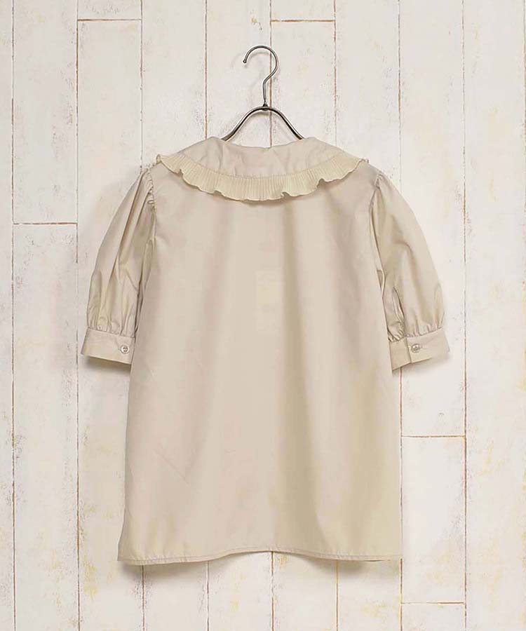 ≪OUTLET≫ビックフリル付半袖ブラウス