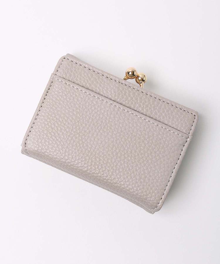≪SALE≫ボタン型押しガマ口折財布