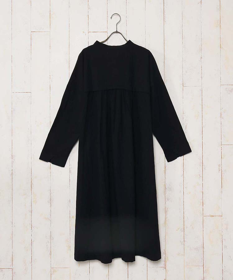 ≪SALE≫スタンド襟Aラインワンピース