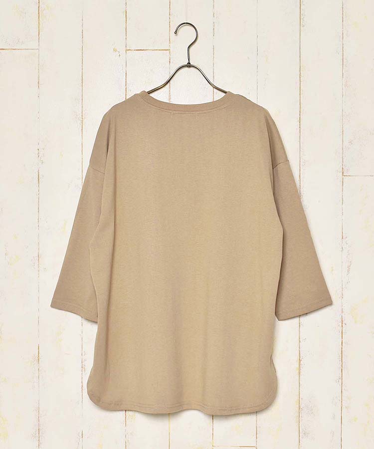 ≪SALE≫異素材ピンタック切り替えロンT