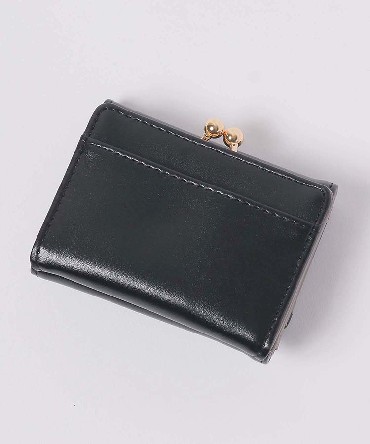 ≪SALE≫上品プレートがま口折財布