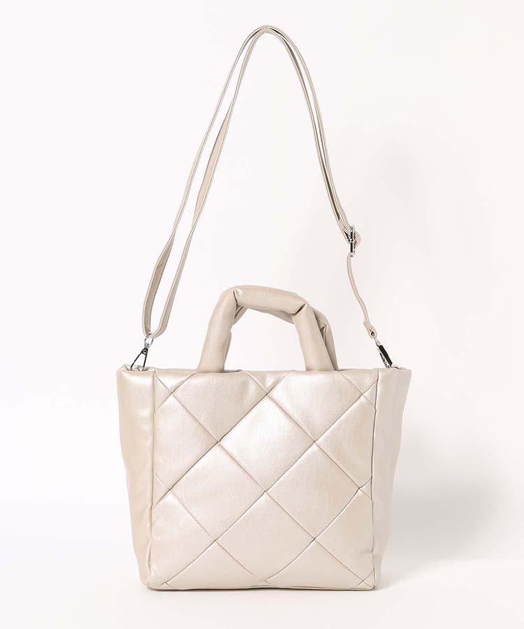 ≪SALE≫パファー合皮パッチワーク2WAYショルダー