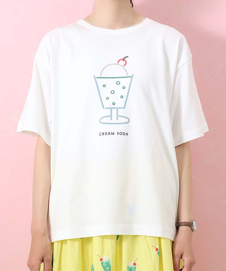 ≪SALE≫クリームソーダぷっくりプリントTシャツ