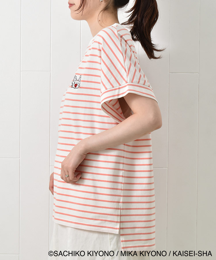 ノンタンボーダー刺繍Tシャツ