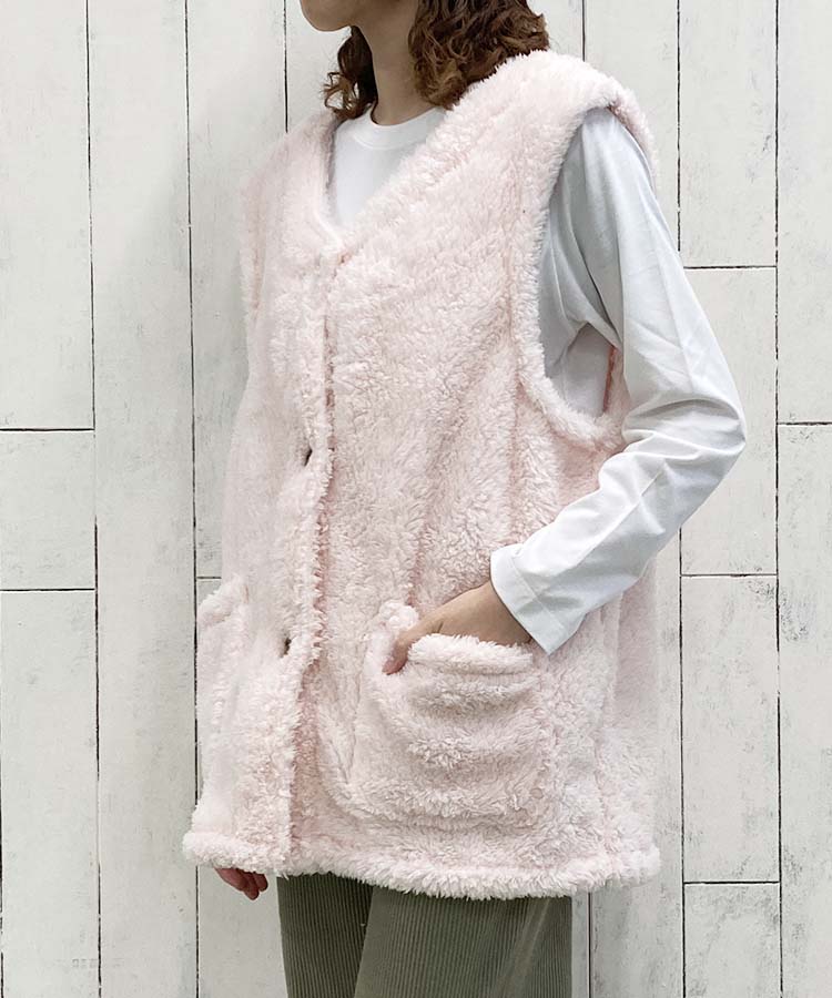 ペコラノーカラールームベスト