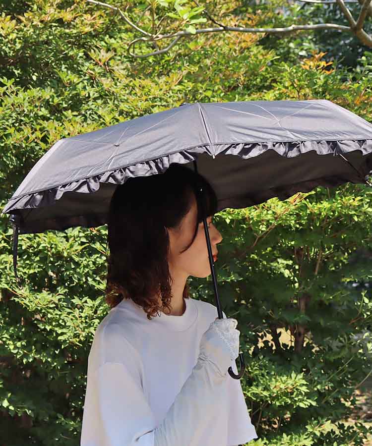 遮光クラシカルフリル晴兼折傘