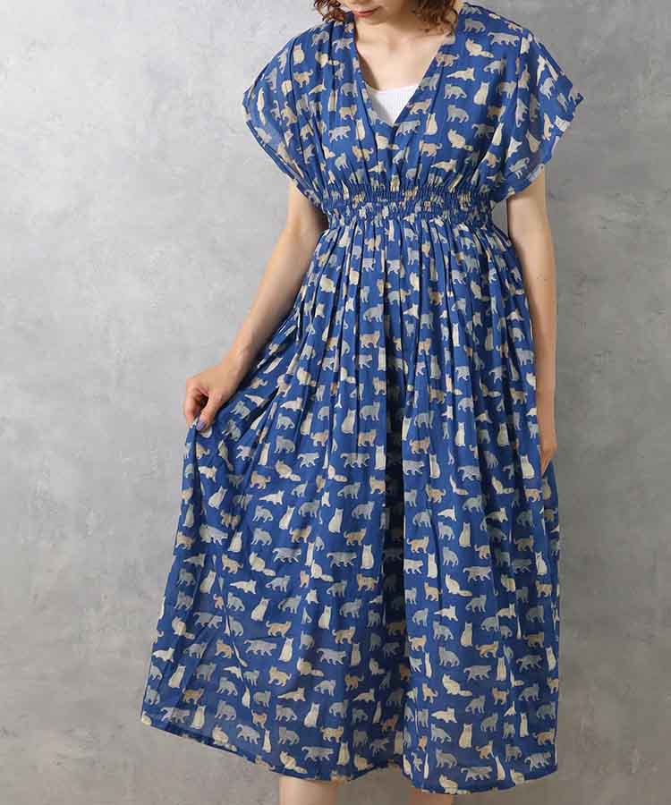 ≪SALE≫ネコ総柄ワンピース