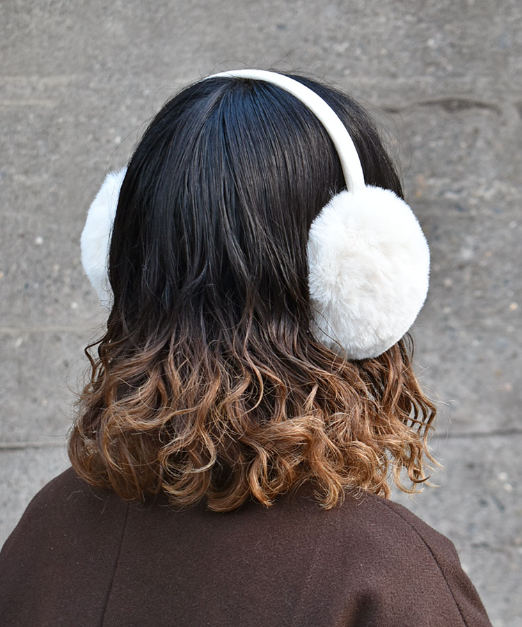 太アームフェイクファーイヤマフ