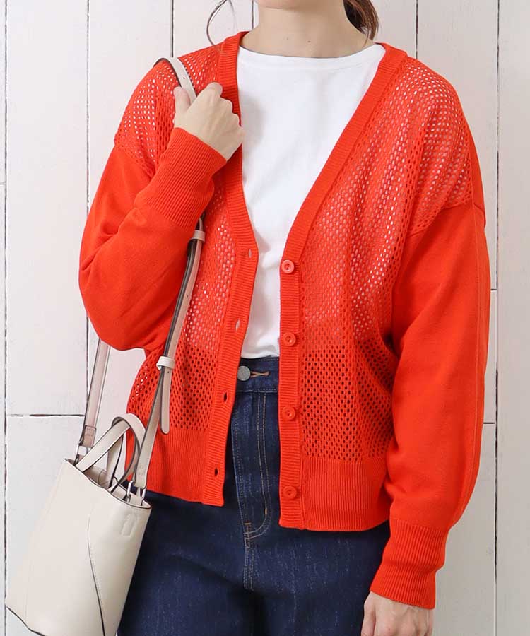 ≪OUTLET≫メッシュカーディガン