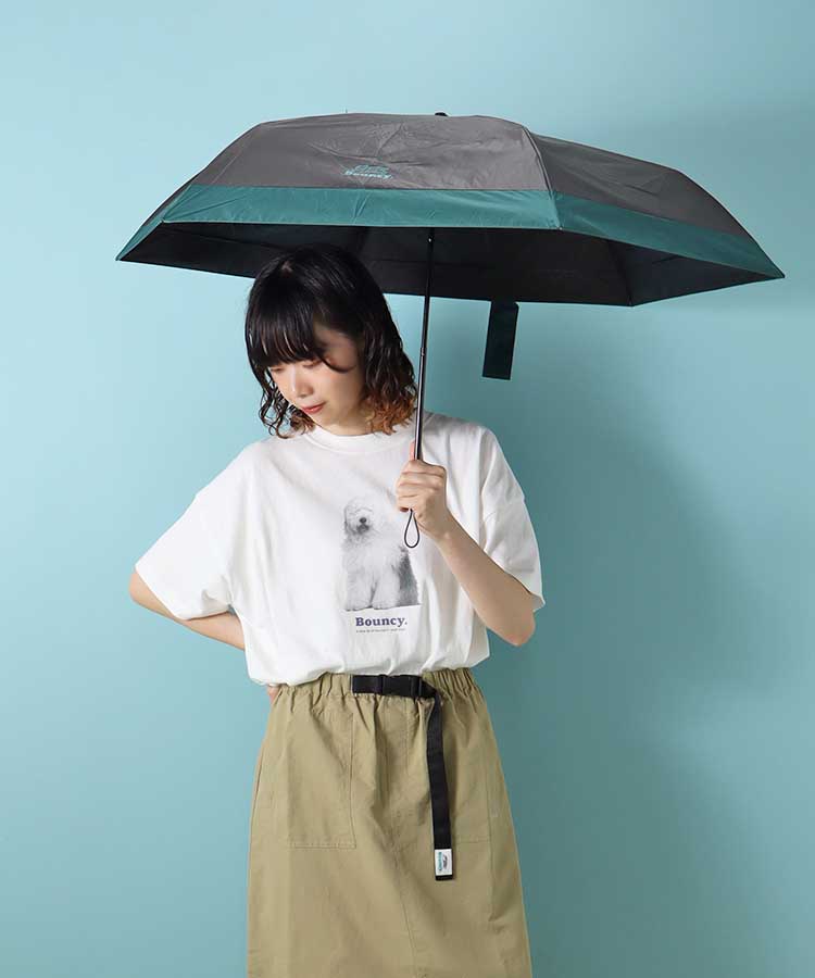 Bouncy.軽量バイカラー晴雨兼用折りたたみ傘