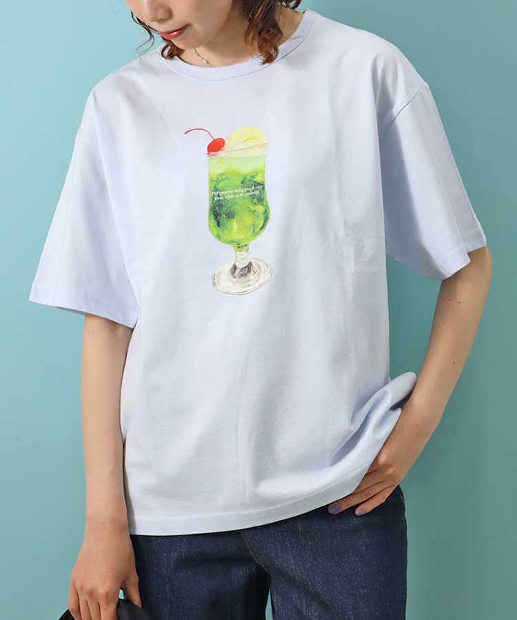 クリームソーダプリントTシャツ