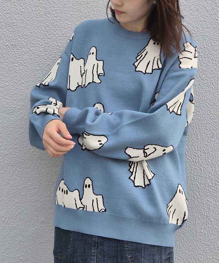 【WEB限定】アニマル総柄ニット