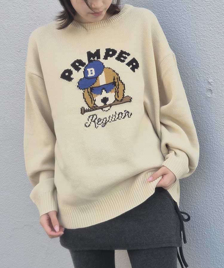 アニマルジャガードニット