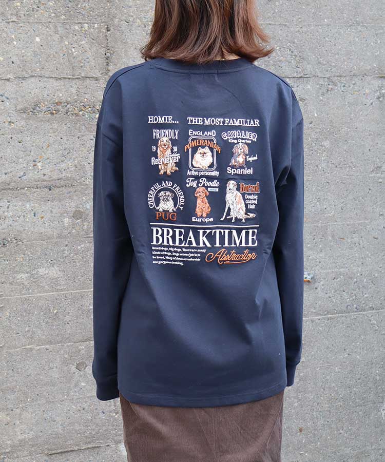 マルチDOG刺繍ロンT