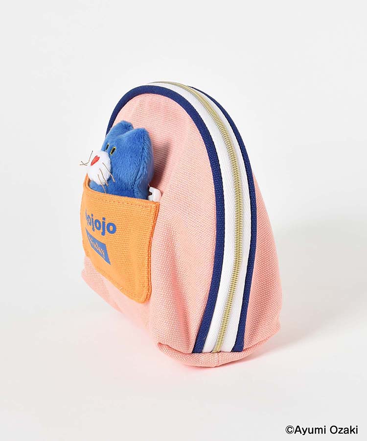 【WEB限定】mojojojoぬいぐるみバッジ付きポーチ