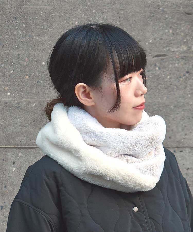 ≪SALE≫KANGOLスノートップファー配色スヌード