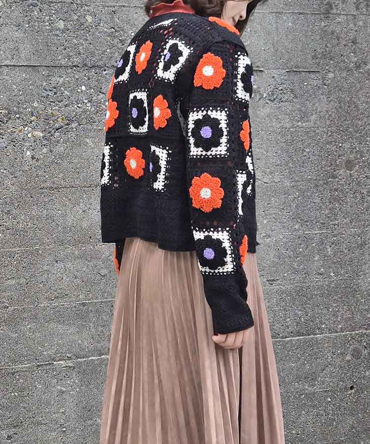 かぎ針カーディガン