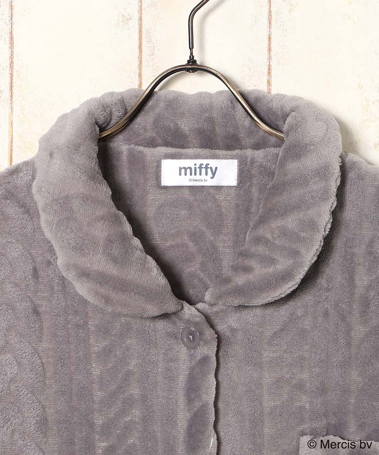 ミッフィーロープ柄前開きパジャマ上下セット