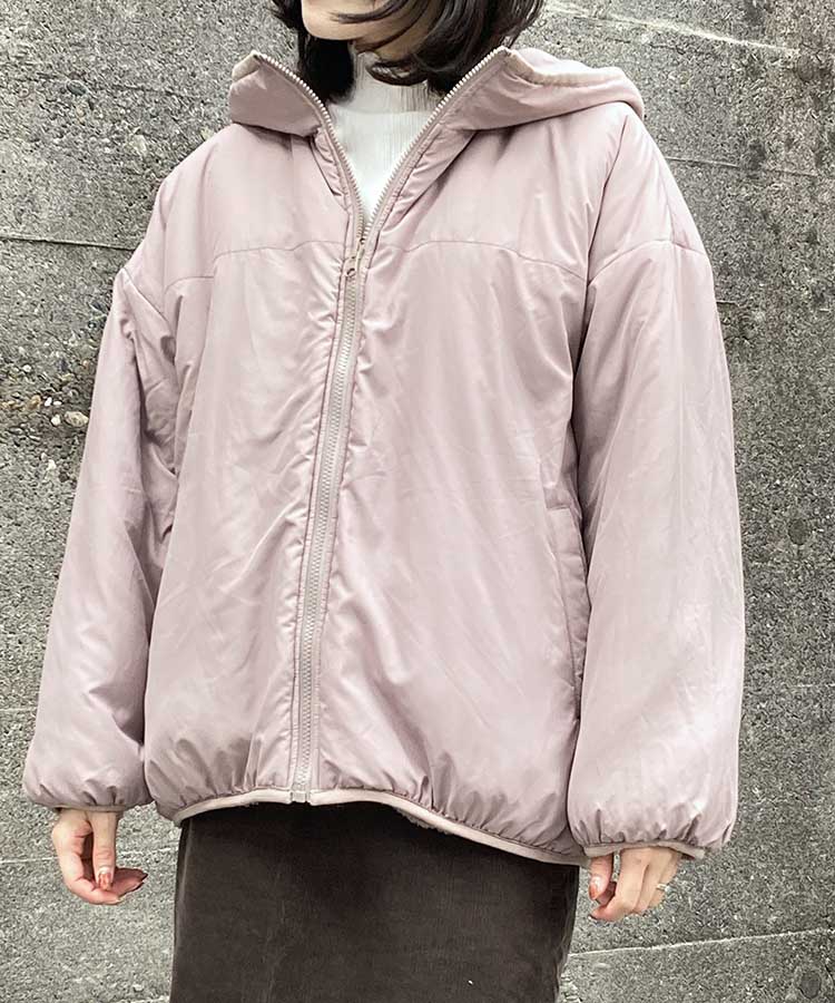 リバーシブルボアブルゾン