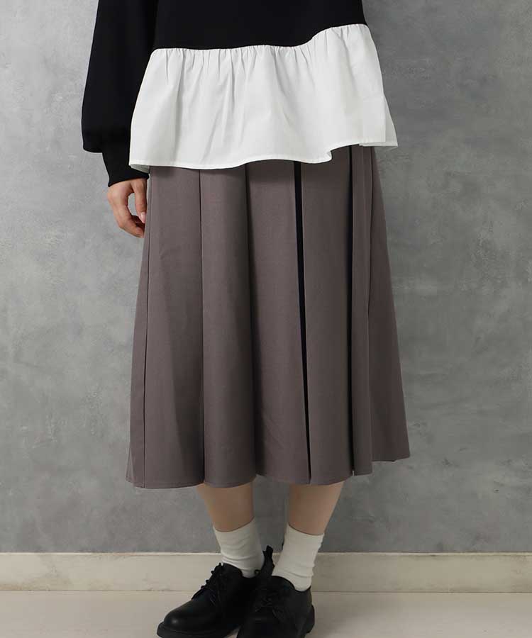 le petaleボックスプリーツスカート