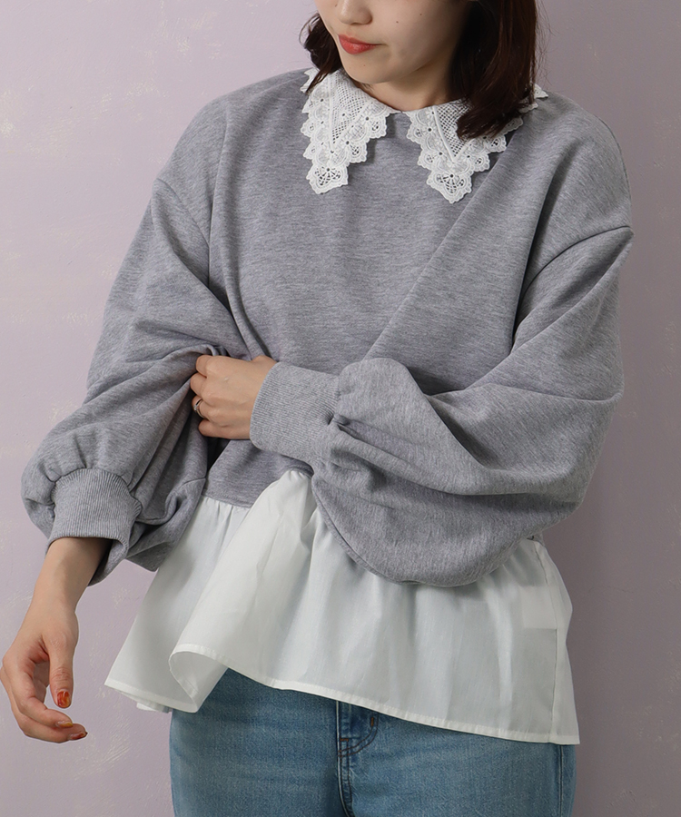 le petaleレースカラープルオーバー
