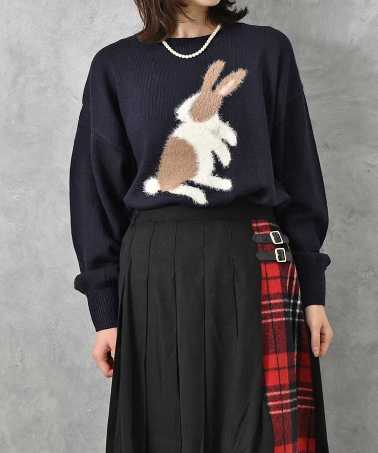 le petale Fluffy rabbitニットプルオーバー
