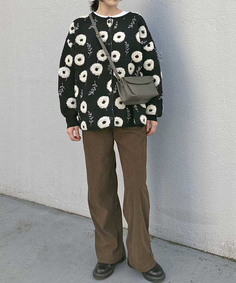 【WEB限定】フラッフィーフラワーカーディガン