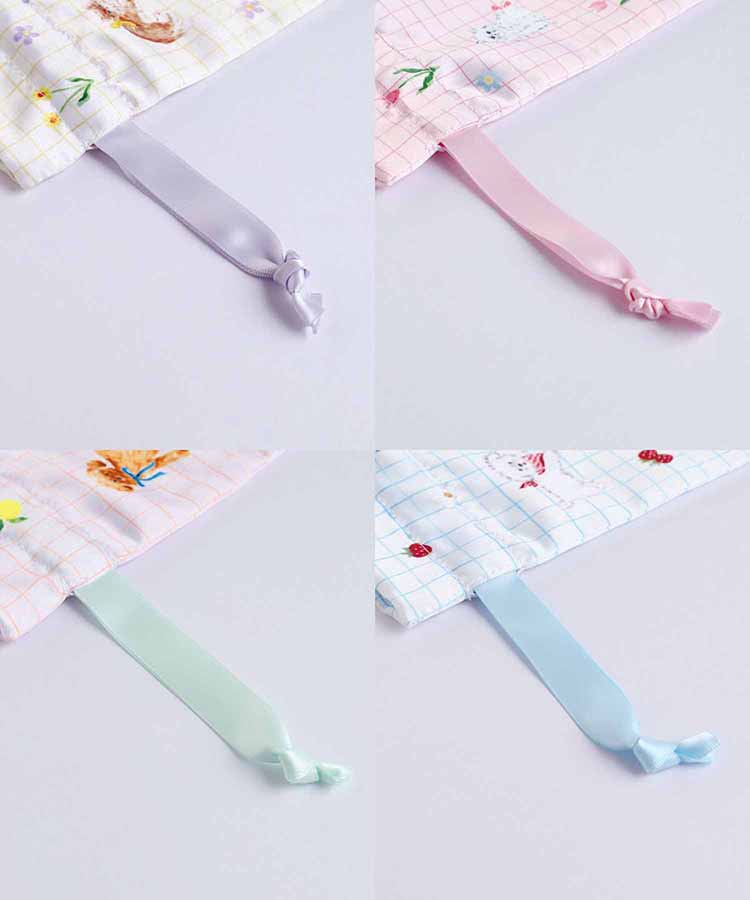 利光春華サテン巾着