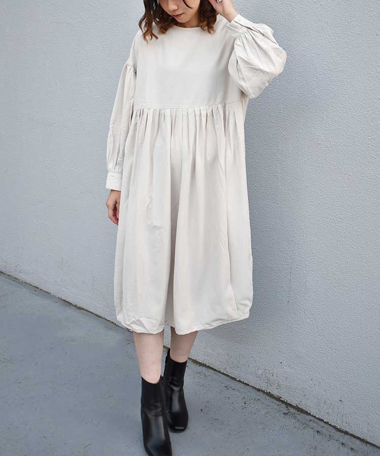 コーデュロイコクーンワンピース