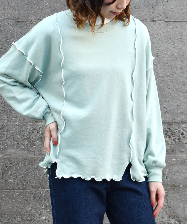 配色メロープルオーバー