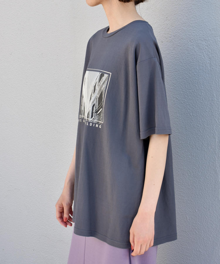 タウンフォトプリントTシャツ