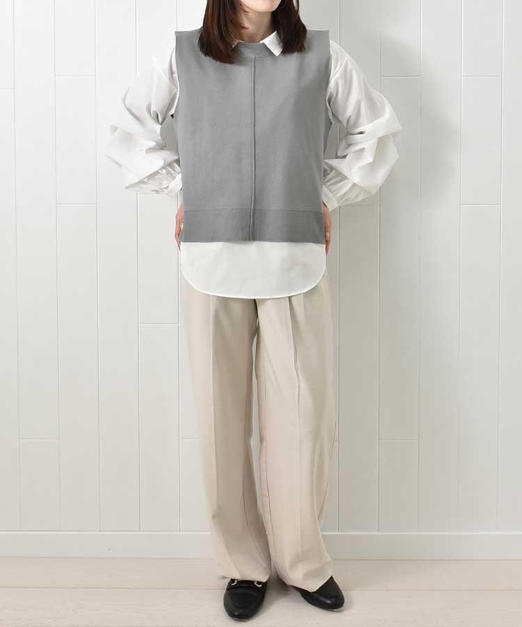 ニット付きブラウス