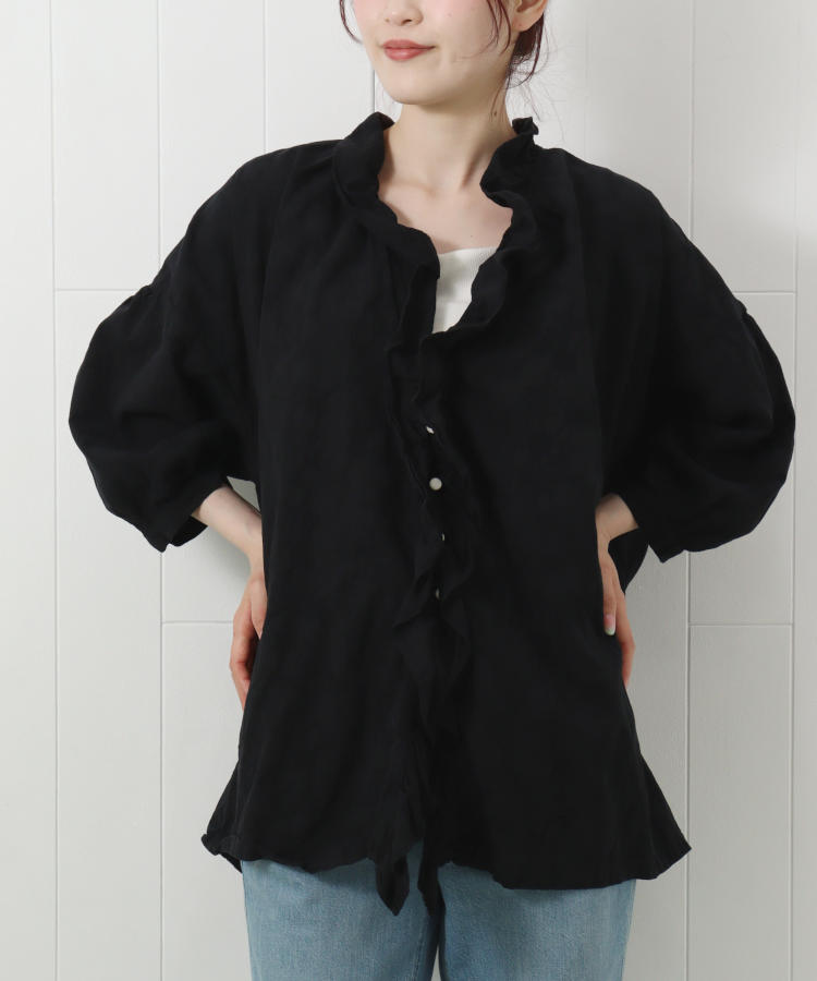 ≪SALE≫コットンジャガードブラウス