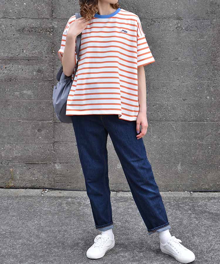 Bouncy.ワッペン付ボーダーTシャツNO1