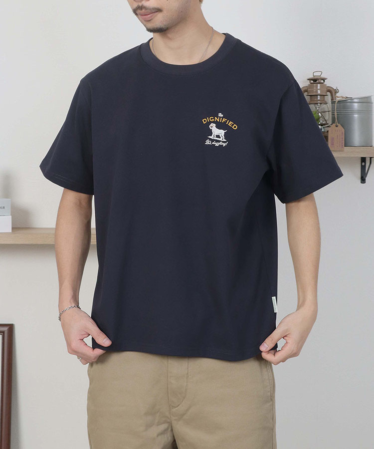 dogイラストプリントTシャツ