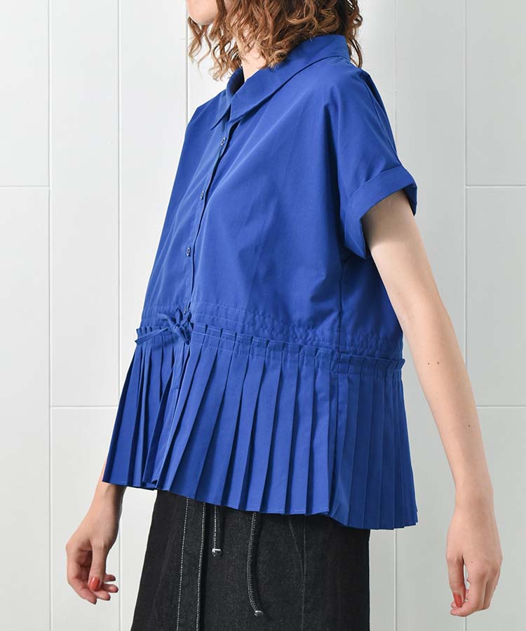 ≪SALE≫裾プリーツブラウス