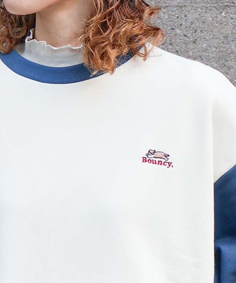 Bouncy.オーバーサイズ切り替えスウェット