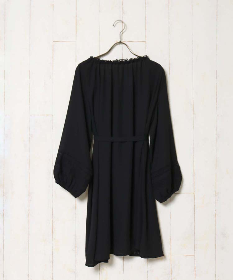 ≪SALE≫シフォンレースベルト付チュニック